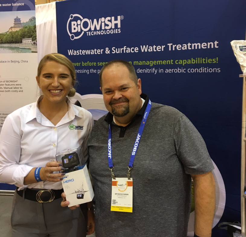 GoPro Winner at WEFTEC with BiOWiSH Employee