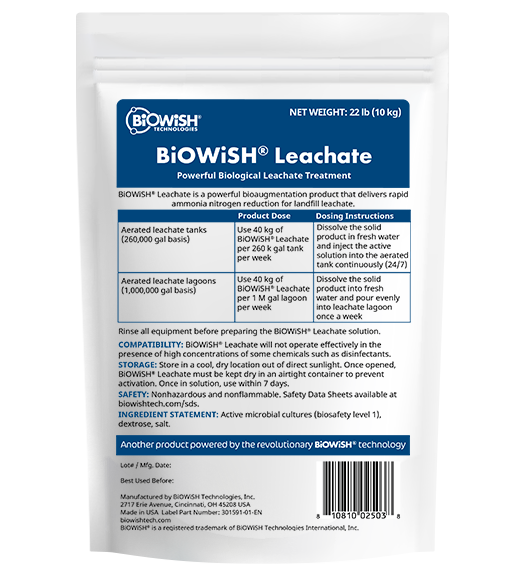 BiOWiSH Leachate product package