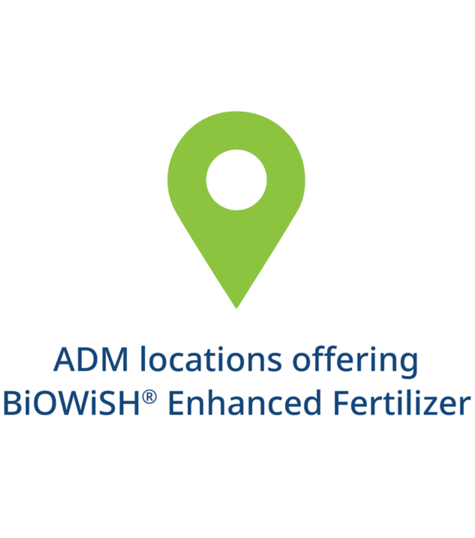 location pin - ADM locations offering BiOWiSH Enhanced Fertilizer