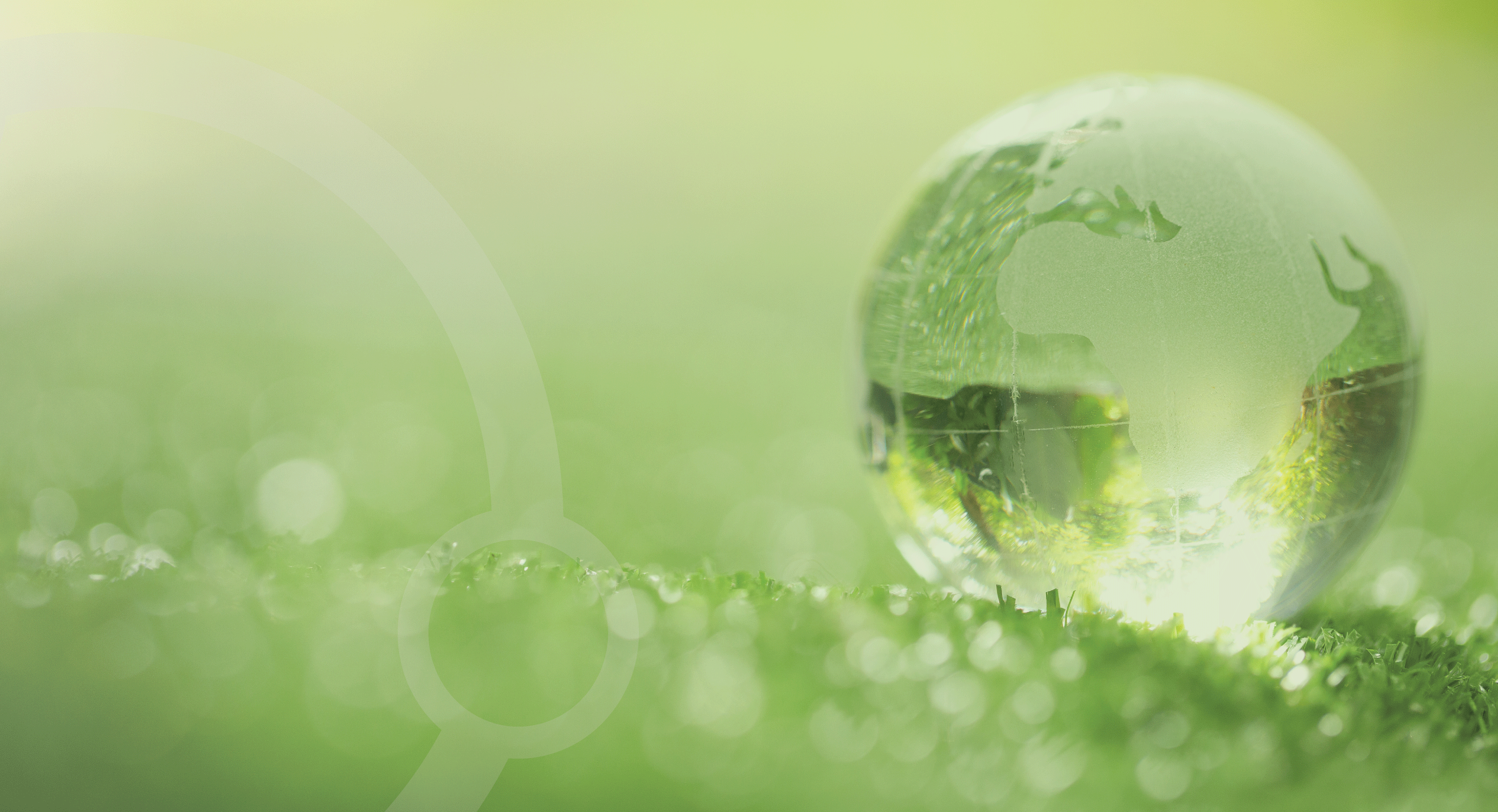 Sustainability - green glass globe