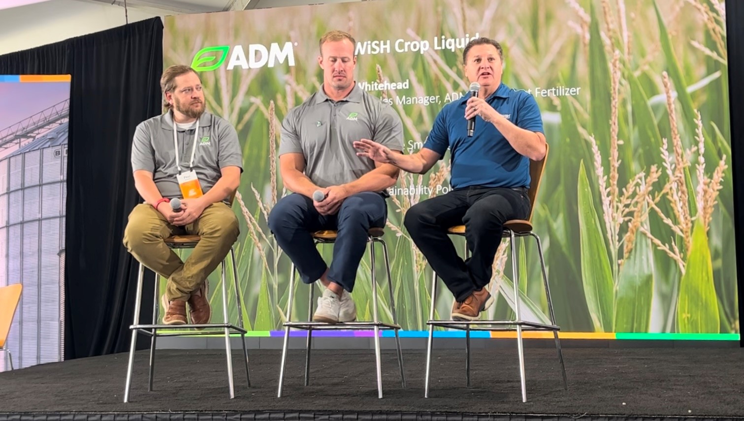 photo of Paul Sheetz, Graig Whitehead and Bill Diederich at the Farm Progress Show