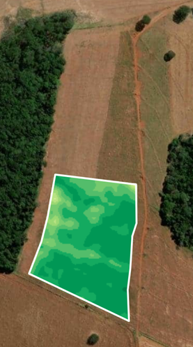 NDVI satellite image of soybean field trial - BiOWiSH treatment