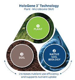 BiOWiSH HoloGene 3 Technology graphic 1, 2, 3